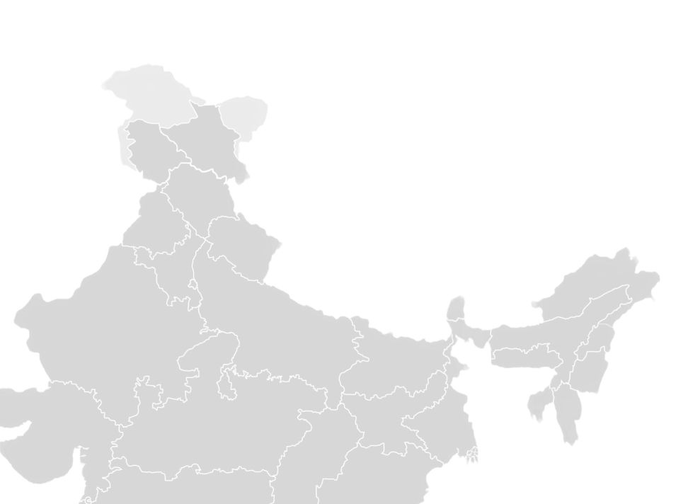 Map of India showing partner psychiatry and neuromodulation clinics